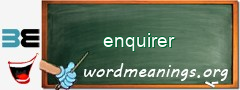 WordMeaning blackboard for enquirer